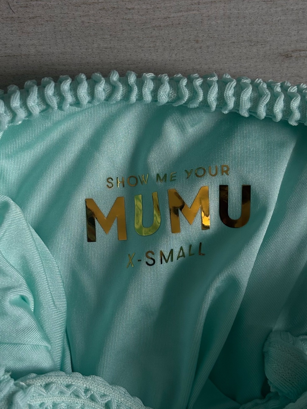 Show Me Your MuMu teal Textured One-Piece Swimsuit - Picture 5 of 6
